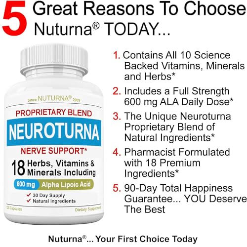 Neuropathy Support Supplement with 600 mg Pure Alpha Lipoic Acid Nuturna uk supplements