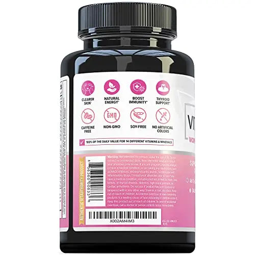 Vitauthority Multivitamin for Women Women’s Daily Multi-Vitamin Supplement with DIM, Iodine, Ashwagandha Supports Youthful Complexion Vitauthority uk supplements
