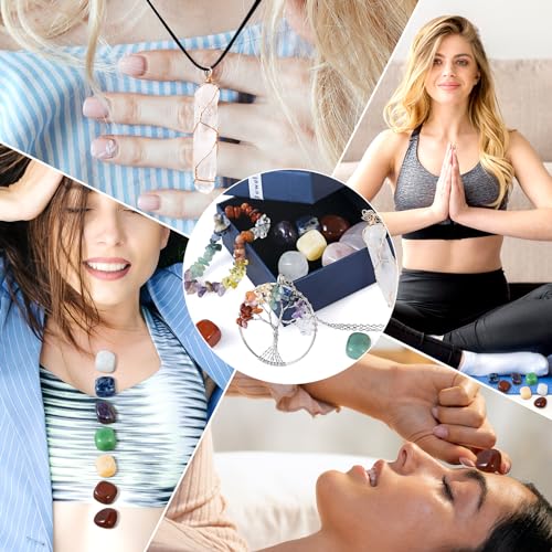 WVIOUOPU Healing Crystals and Chakra Stones Set - 13 Pcs Real Raw Healing Chakra Stones WVIOUOPU uk supplements