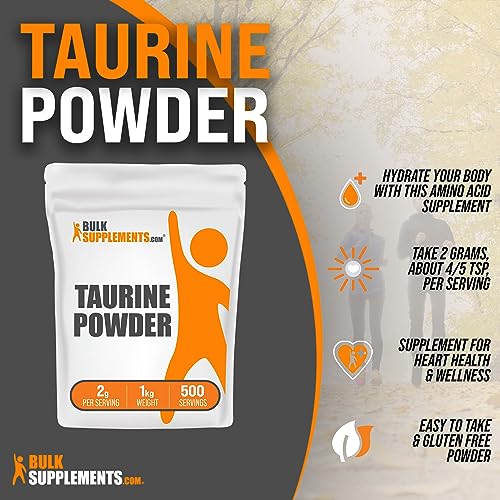 BULKSUPPLEMENTS.COM Taurine Powder - Taurine Supplement, Taurine 2000mg BULKSUPPLEMENTS.COM uk supplements