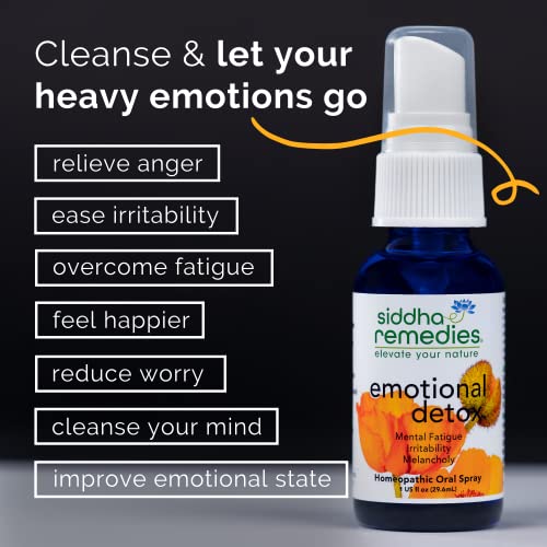 Siddha Remedies Emotional Detox Homeopathic Oral Spray for Melancholy, Irritability Siddha uk supplements