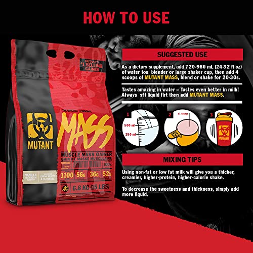 MUTANT Mass Weight Gainer Protein Powder, High-Calorie Workout Shakes Mutant uk supplements