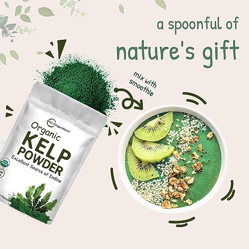 Organic Kelp Powder Supplement, 2lbs | Sustainably US Grown, Raw Ascophyllum Nodosum Micro Ingredients uk supplements
