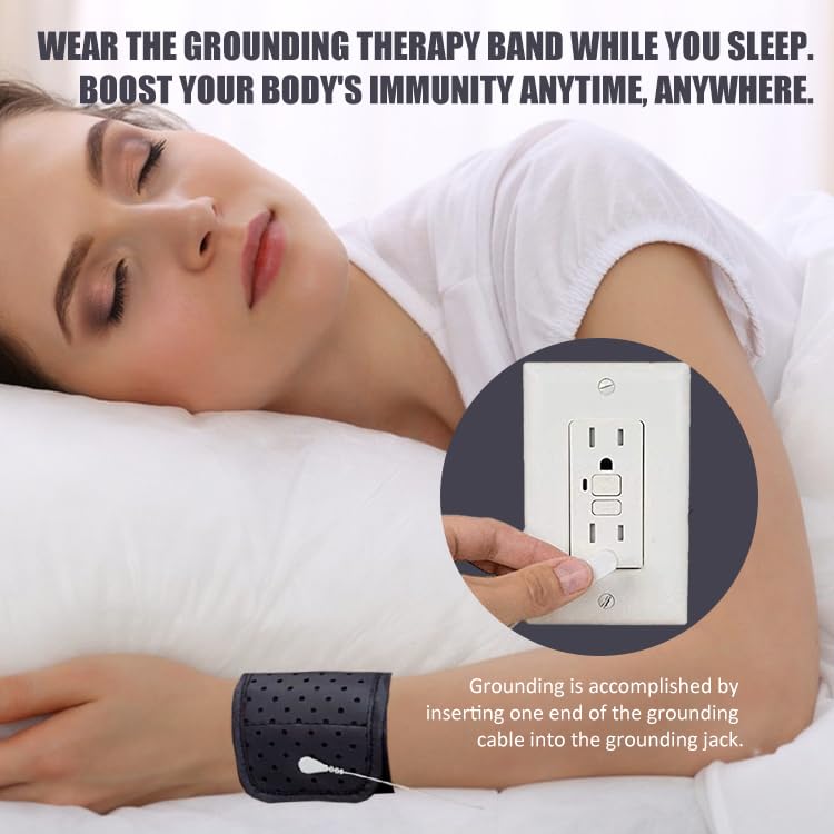 WAUZOBLE Grounding Wrist Strap, Ground Strap with 15 Ft Grounding Cord, Grounding Therapy Band WAUZOBLE uk supplements