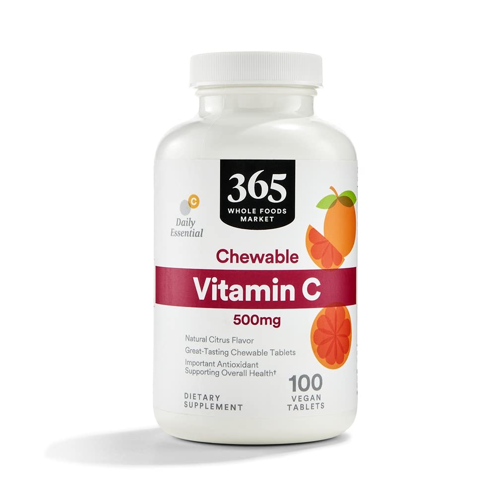 365 by Whole Foods Market, Vitamin C Chewable 500Mg, 100 Tablets 365 by Whole Foods Market uk supplements