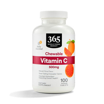 365 by Whole Foods Market, Vitamin C Chewable 500Mg, 100 Tablets 365 by Whole Foods Market uk supplements