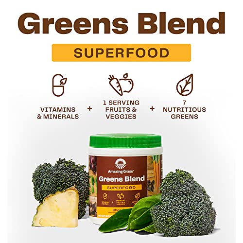 Amazing Grass Greens Blend Superfood: Super Greens Powder Smoothie Amazing Grass uk supplements