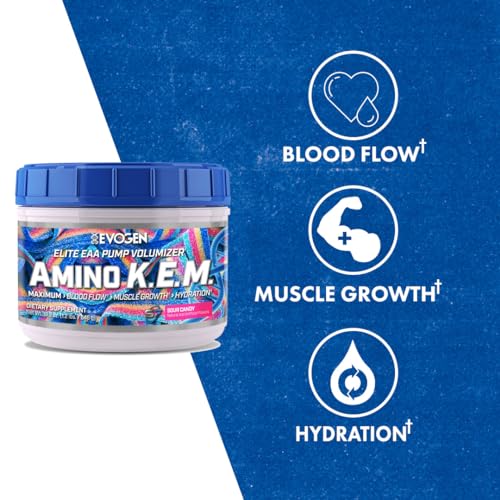 Evogen AminoKEM Sour Candy, Essential Amino Acid, BCAA, Nitric Oxide, Betaine, S7 Evogen uk supplements