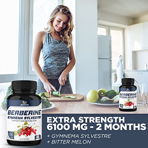 BMVINVOL 5-in-1 Berberine Supplement 6100mg with Ceylon Cinnamon, Gymnema Sylvestre BMVINVOL uk supplements