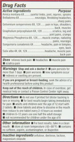 Natrabio Pain Relief Tablets, 60 Count NatraBio uk supplements