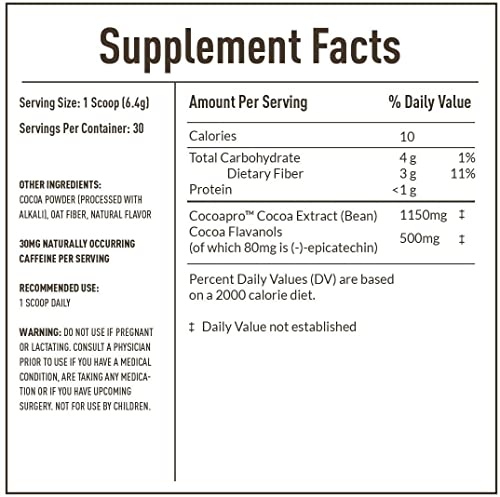 CocoaVia Cardio Health Cocoa Powder, 60 Servings, 500mg Cocoa Flavanols CocoaVia uk supplements