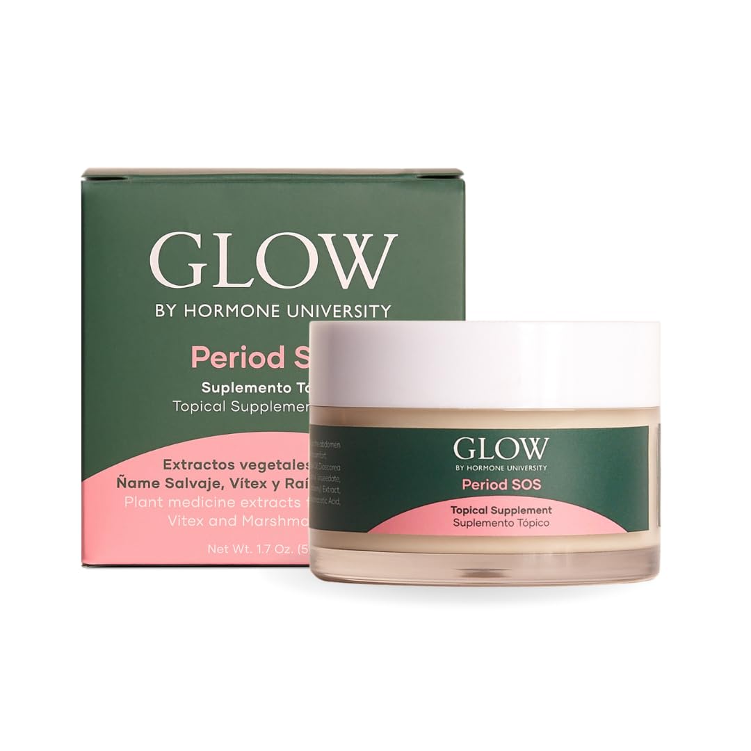 Glow Botanica | Period SOS - Real Wild Yam Cream for PMS Symptom Relief - Topical Supplement Glow Botanica uk supplements