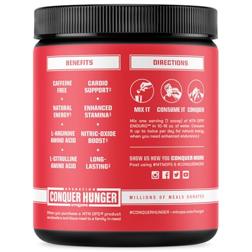 MTN OPS Enduro Trail Packs Nitric Oxide Supplement & Stim-Free Pre Workout - 20 Servings MTN OPS uk supplements