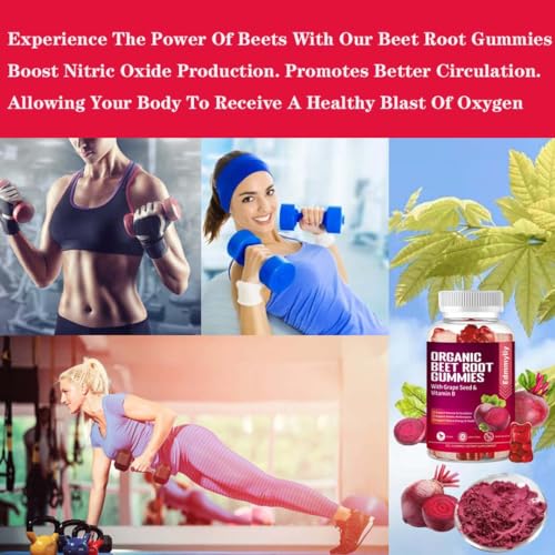 Organic Beet Root Gummies 1500mg for Men Women Beet Root for Athletic, Performance Edmmyliy uk supplements