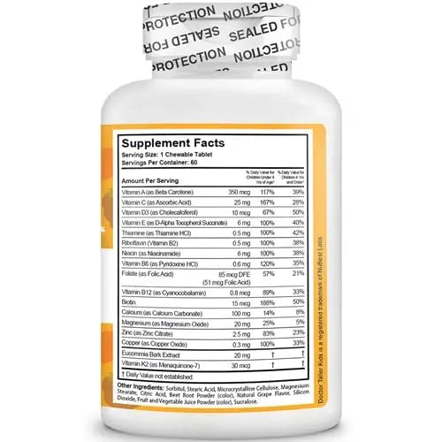 NuBest Doctor Taller Kids - Kids Multivitamins, Toddler Vitamins - Support Healthy, Immunity and Bone Strength for Ages 2 to 9 NuBest uk supplements