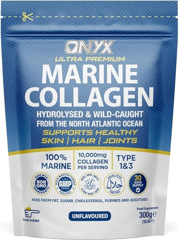 Onyx Marine Collagen Powder 10000mg (Type I & III) | Wild-Caught Arctic Cod ONYX INGREDIENTS 101 uk supplements
