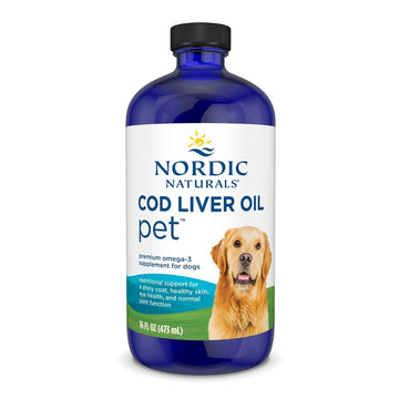 Nordic Naturals Pet Cod Liver Oil, Unflavored - 16 oz - 1048 mg Omega-3 Per Teaspoon - Fish Oil for Dogs with EPA & DHA - Promotes Skin, Coat, & Immune Health Nordic Naturals uk supplements