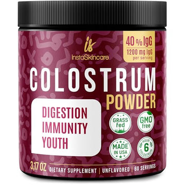 Bovine Colostrum Powder - 40% IgG Highly Concentrated Pure Bovine Colostrum InstaSkincare uk supplements