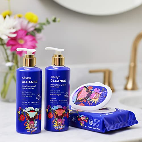 Always Cleanse Feminine Intimate Wash For Women, Ph Balanced For Sensitive Skin, Fragrance-Free Always uk supplements