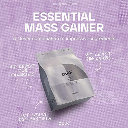 Bulk Essential Mass Gainer, Protein Shake for Weight Gain, Vanilla, 2.5 kg Bulk uk supplements