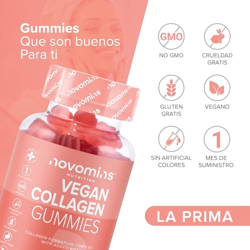 Vegan Collagen Gummies – Advanced Superfood Blend – Vegan Collagen Alternative for Women and Men – Infused with Vitamin C novomins uk supplements
