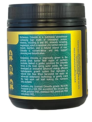 BioGenesis Chlorella Tablets, 600 Tablet Count (500mg) Biogenesis uk supplements