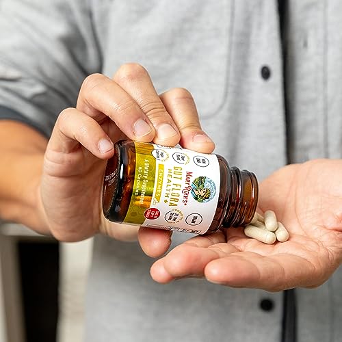 MaryRuth Organics Gut Flora Health+ Enzymes | Up to 2 Month Supply | Prebiotic Probiotic Digestive Enzymes Blend for Healthy Gut Biome & Digestive Support | Gastrointestinal Health | 60 Capsules MARYRUTH'S uk supplements