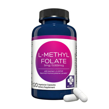 MD Life L-Methylfolate 5 mg Supplement - Professional-Grade Active L Methylfolate Supplement - 120 Capsules - L-Methylfolate 5mg - Maximum Potency MTHFR W/Essential Amino Acids MD.LIFE uk supplements