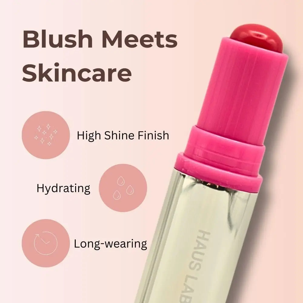Haus Labs Color Fuse Longwear Hydrating Glassy Lip + Cheek Blush Balm Stick - Glassy Pitaya Haus Laboratories uk supplements