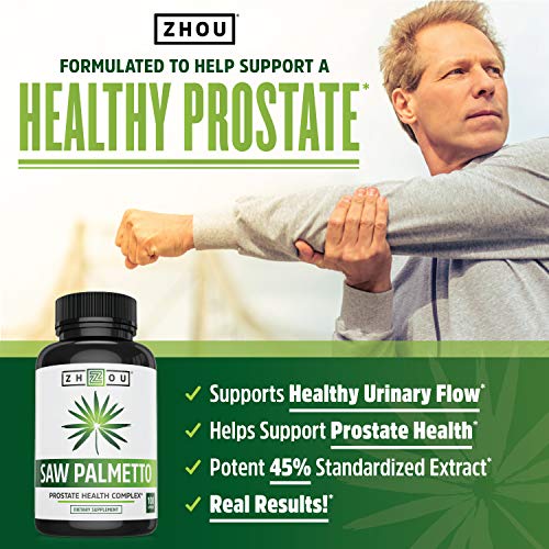 Zhou Nutrition Saw Palmetto Extract 500 mg, Prostate Health, Urinary Tract Support, DHT Zhou Nutrition uk supplements