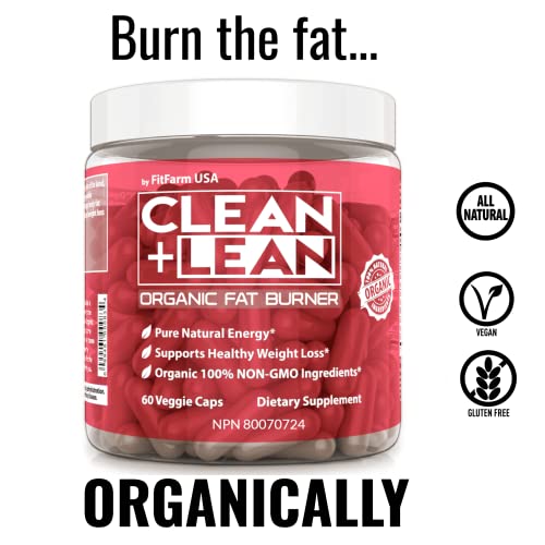Clean+Lean-Organic Fat Burner by FitFarm USA - Worlds First Organic Fat Burner Supports FIT FARM USA uk supplements
