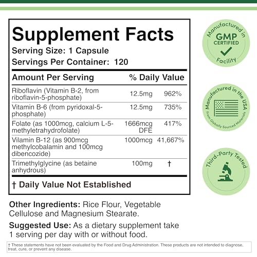 Methylated Multivitamin (Methylated and Activated Vitamins Only - Methylated B Complex with Trimethylglycine Double Wood Supplements uk supplements