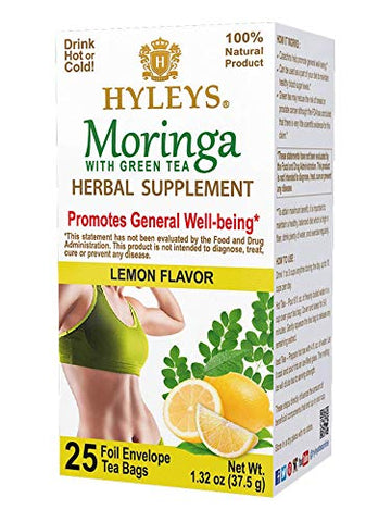 Hyleys Tea Moringa Oleifera with Lemon Flavor - 25 Tea Bags (Miracle Tree Tea) HYLEYS uk supplements