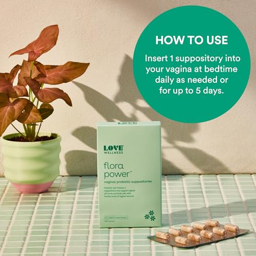 Love Wellness Vaginal Probiotic Suppositories, Flora Power | Fast-Acting Love Wellness uk supplements