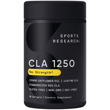 Sports Research CLA - 1250mg with Active Conjugated Linoleic Acid for Men and Women Sports Research uk supplements