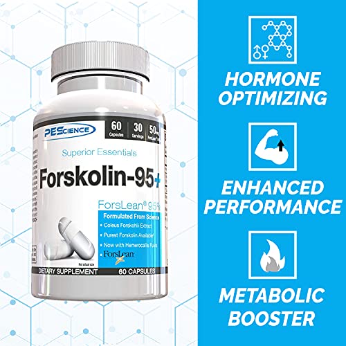 PEScience Forskolin Capsules, 95% Pure Forskolin Extract, Patented ForsLean, 60 Count PEScience uk supplements