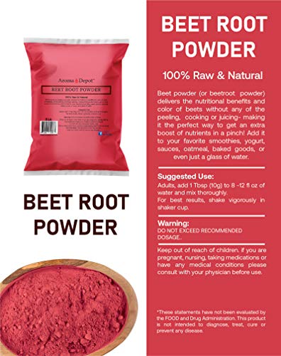 Beet Root Powder 8 oz. by Aroma Depot Raw & Non-GMO I Vegan & Gluten Free I Nitric Aroma Depot uk supplements