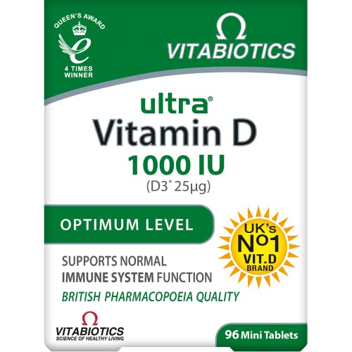 Vitabiotics Ultra Vitamin D Tablets 1000IU Optimum Level -96 count (Pack of 1) Vitabiotics Ultra uk supplements