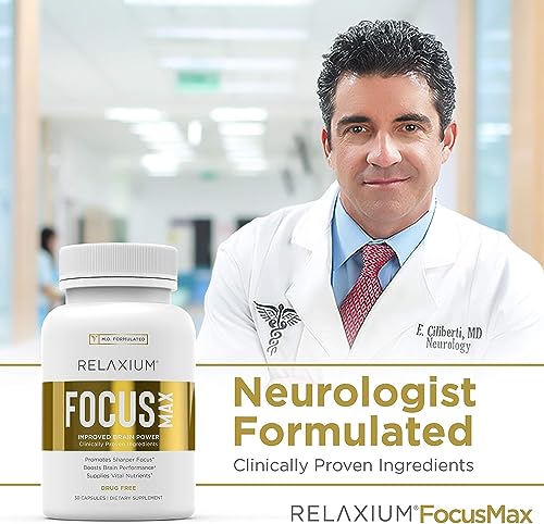 Relaxium FocusMax, Brain & Focus Health Supplement, Proven Concentration Relaxium uk supplements