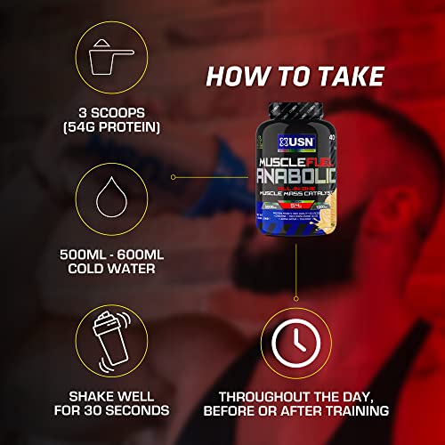 USN Muscle Fuel Anabolic Banana All-in-one Protein Powder Shake (2kg): Workout-Boosting USN uk supplements