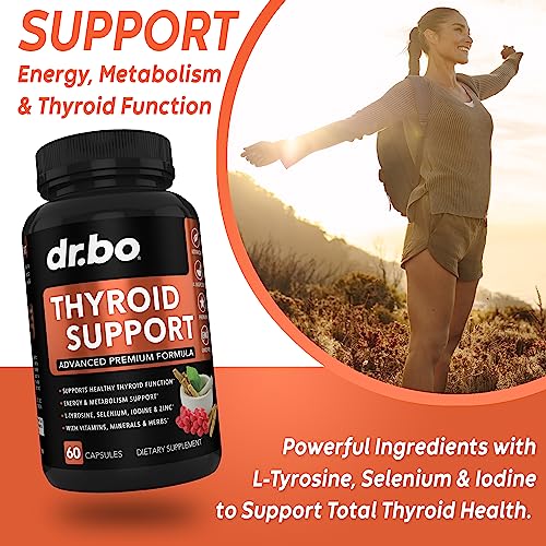 Thyroid Support for Women & Men Supplement - Natural Metabolism, Mood & Energy Enhancer DR. BO uk supplements