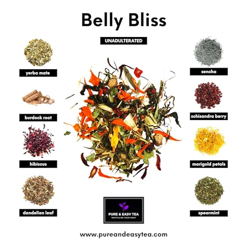 Pure And Easy Tea, Belly Bliss, Cleanse & Detox Tea, Supports Healthy Weight, Helps Reduc Pure And Easy Tea uk supplements