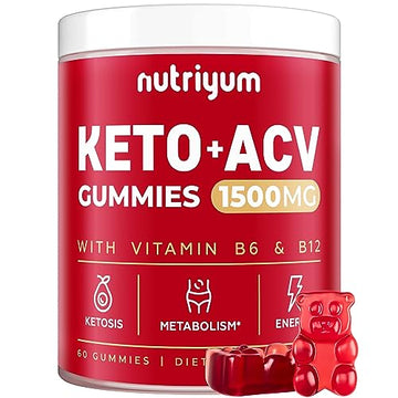 nutriyum Keto ACV Gummies 1500 mg - Apple Cider Vinegar Gummies with B6 & B12 nutriyum uk supplements