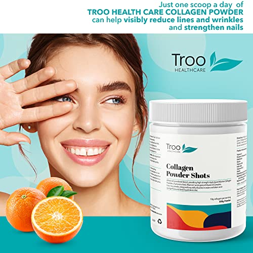 Hydrolysed Marine Collagen Peptides Powder Enhanced with Essential Vitamins 300g Troo Health Care uk supplements
