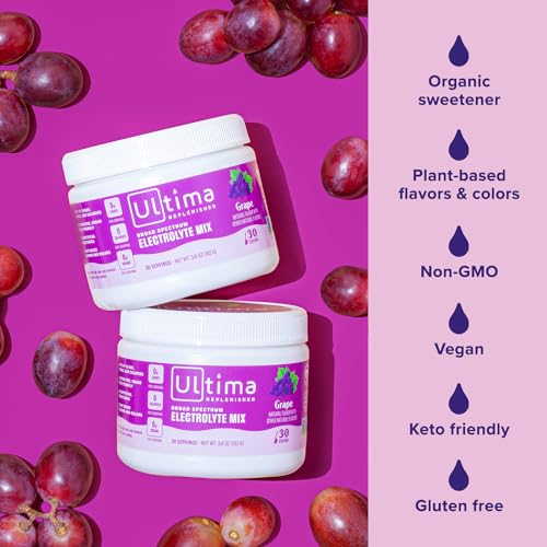 Ultima Replenisher Daily Electrolyte Drink Mix – Grape, 30 Servings – Hydration Powder Ultima Replenisher uk supplements