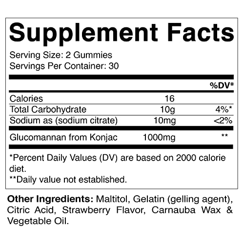 Vitamatic Sugar Free Glucomannan Gummies (Amorphophallus Konjac Root) - 1000mg per Vitamatic uk supplements