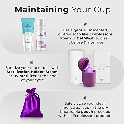 CareCup Menstrual Cups - Set of 2 Reusable Period Cups - Premium Design with Soft Carecup uk supplements