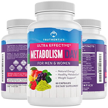 TRUTHENTICS Metabolism Booster for Women & Men - Natural Appetite Suppressant TRUTHENTICS uk supplements