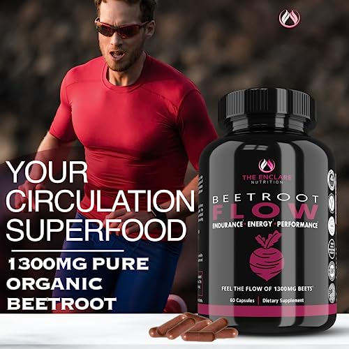 Beet Root Capsules Organic Beet Root Powder 1300mg | Natural Nitric Oxide Booster THE ENCLARE NUTRITION uk supplements