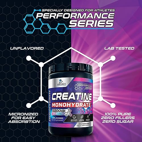 Micronized Creatine Monohydrate Powder - 100% Pure Unflavored Creatine Powder Nature's Nutrition uk supplements